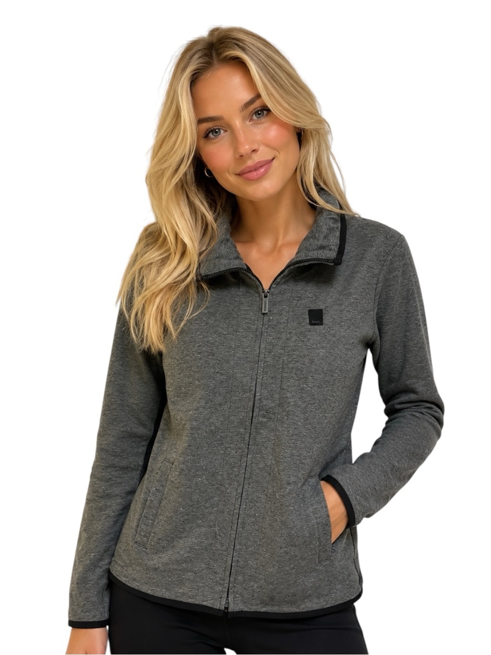 Bench Women's Gray Full-Zip Utility Jacket